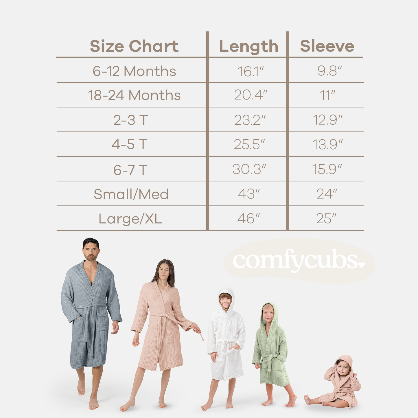 Muslin Bath Robe for Kids, Blush by Comfy Cubs
