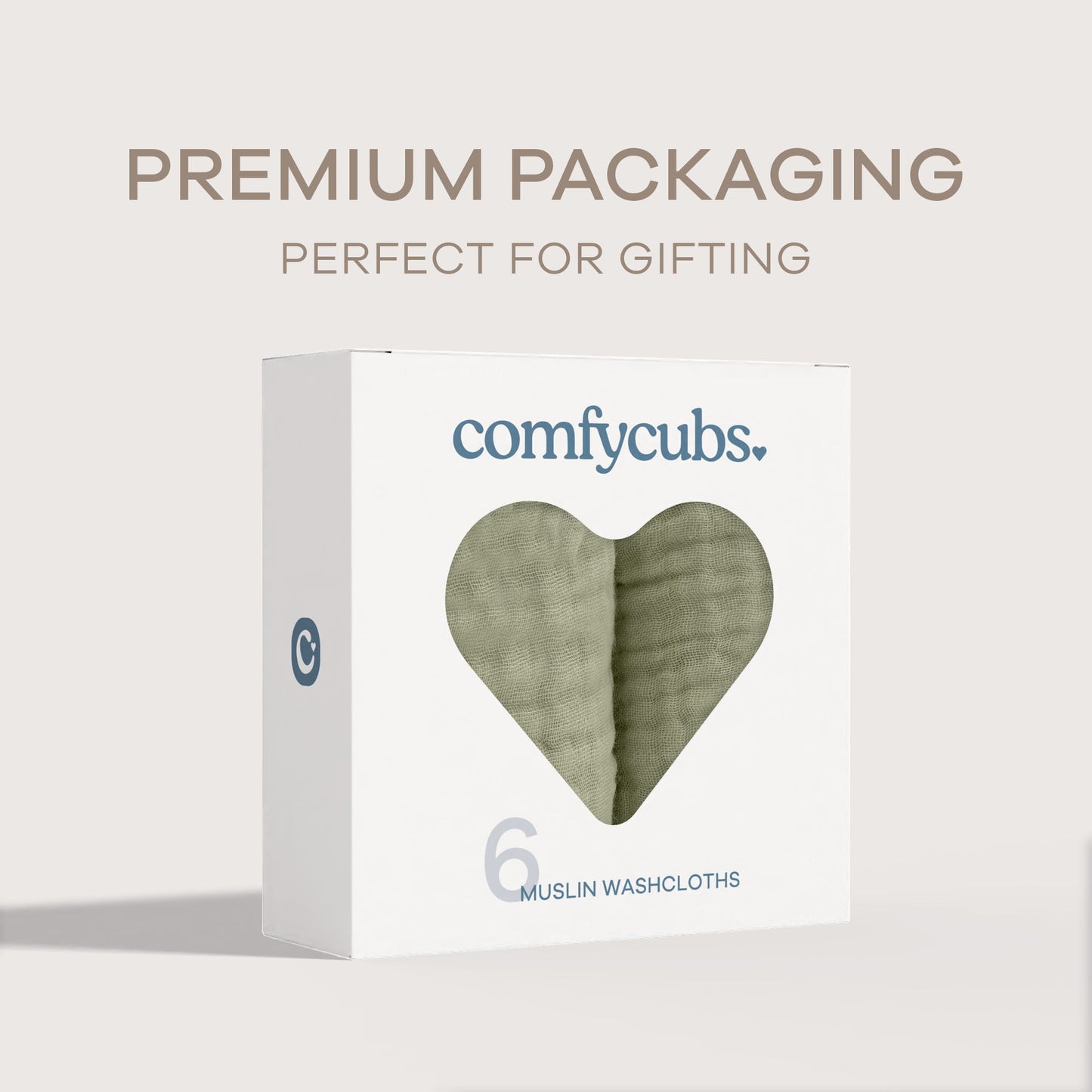 Muslin Washcloths by Comfy Cubs - Sage