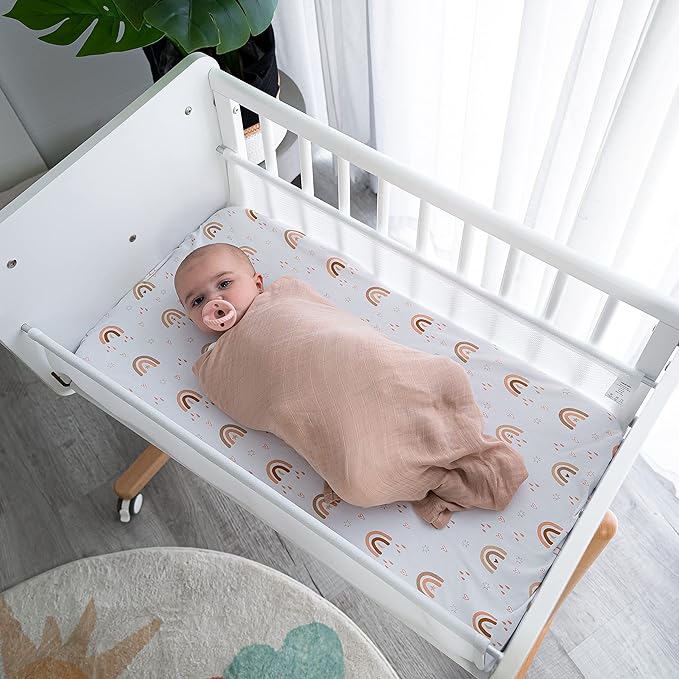 Muslin Swaddle Blankets, 4 Pack by Comfy Cubs - Cream, Blush, Bold Blush, Mauve
