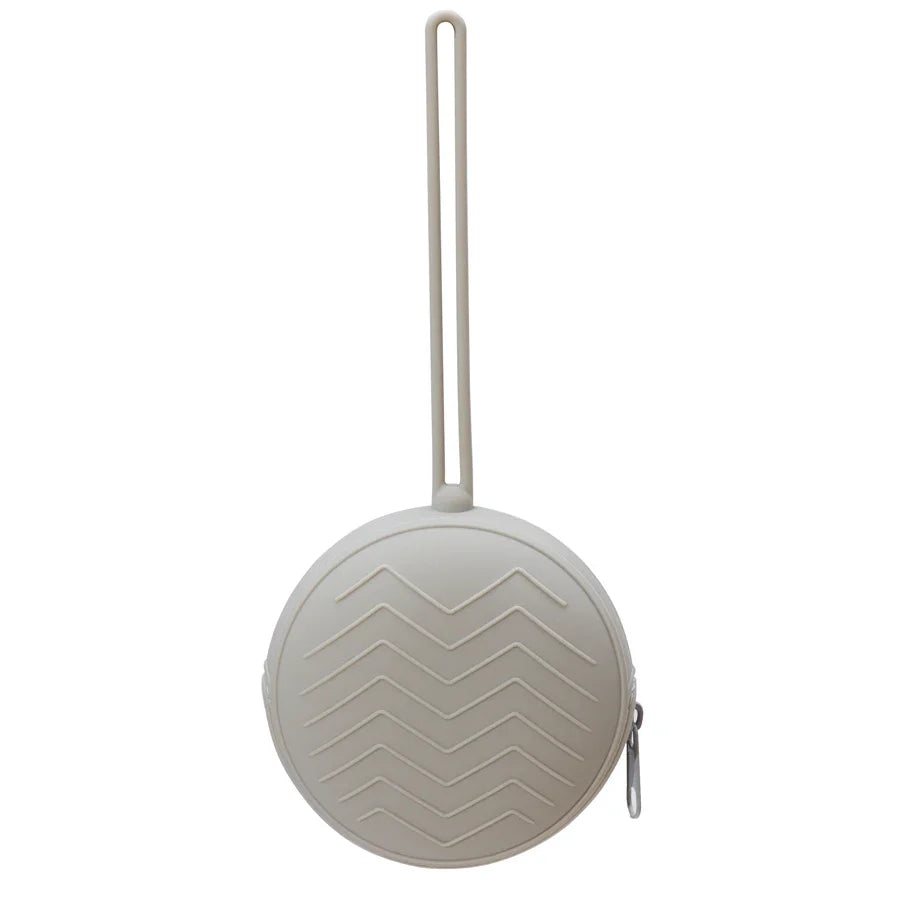 Round Zip Up Silicone Pacifier Case Holder