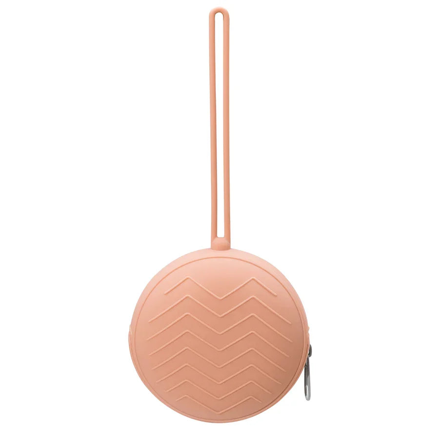 Round Zip Up Silicone Pacifier Case Holder
