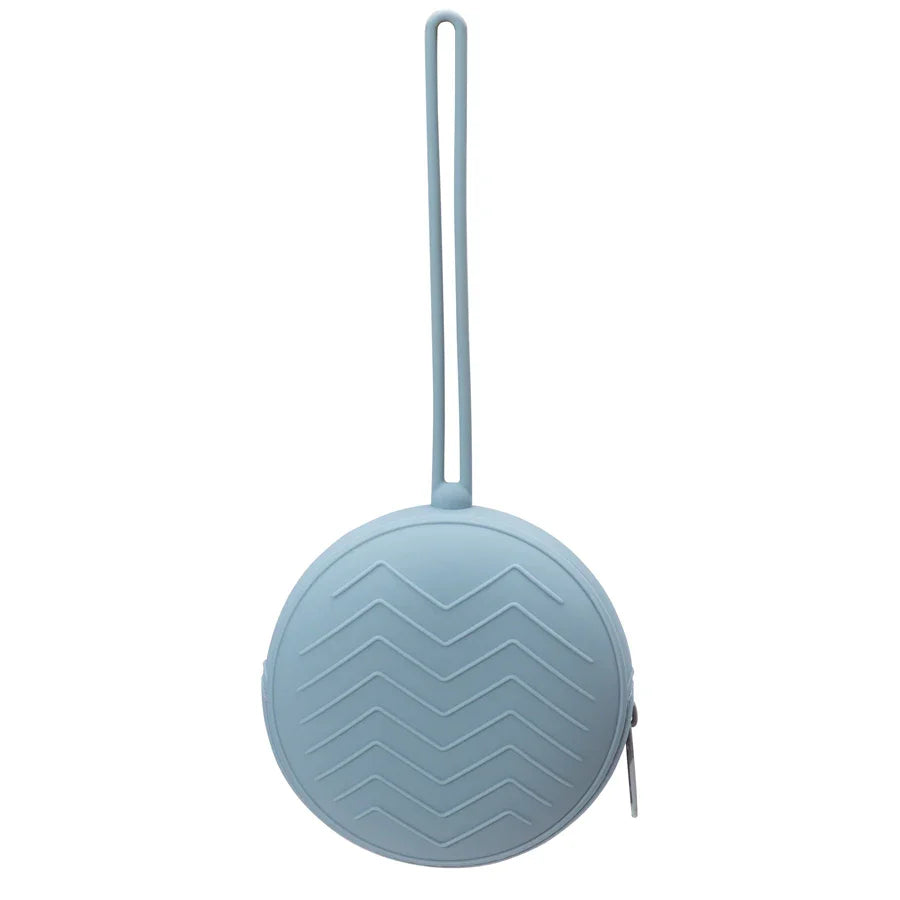Round Zip Up Silicone Pacifier Case Holder