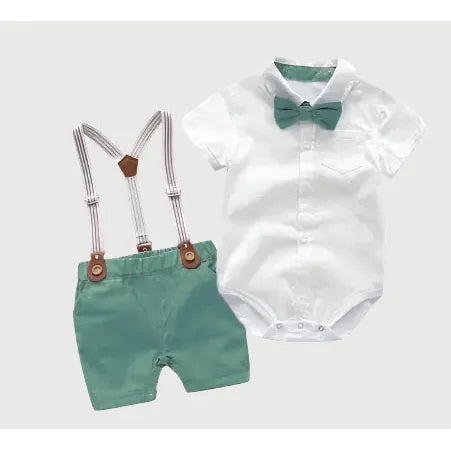 Suspender Shorts & Romper Suit Set