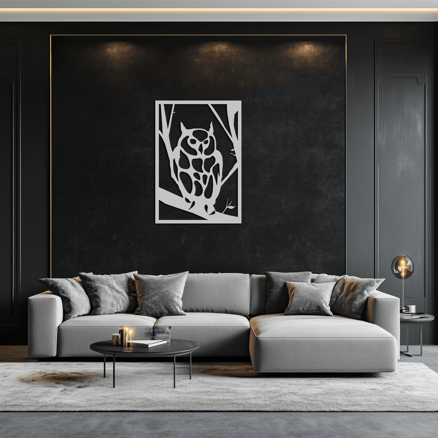 Owl Metal Wall Art - Steel Wall Decor for Home and Office - KAF006