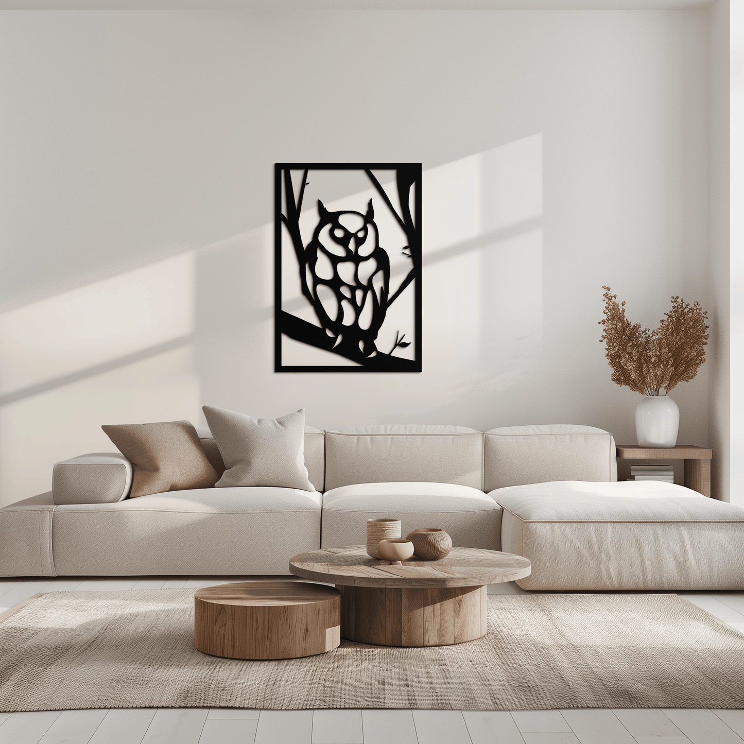 Owl Metal Wall Art - Steel Wall Decor for Home and Office - KAF006
