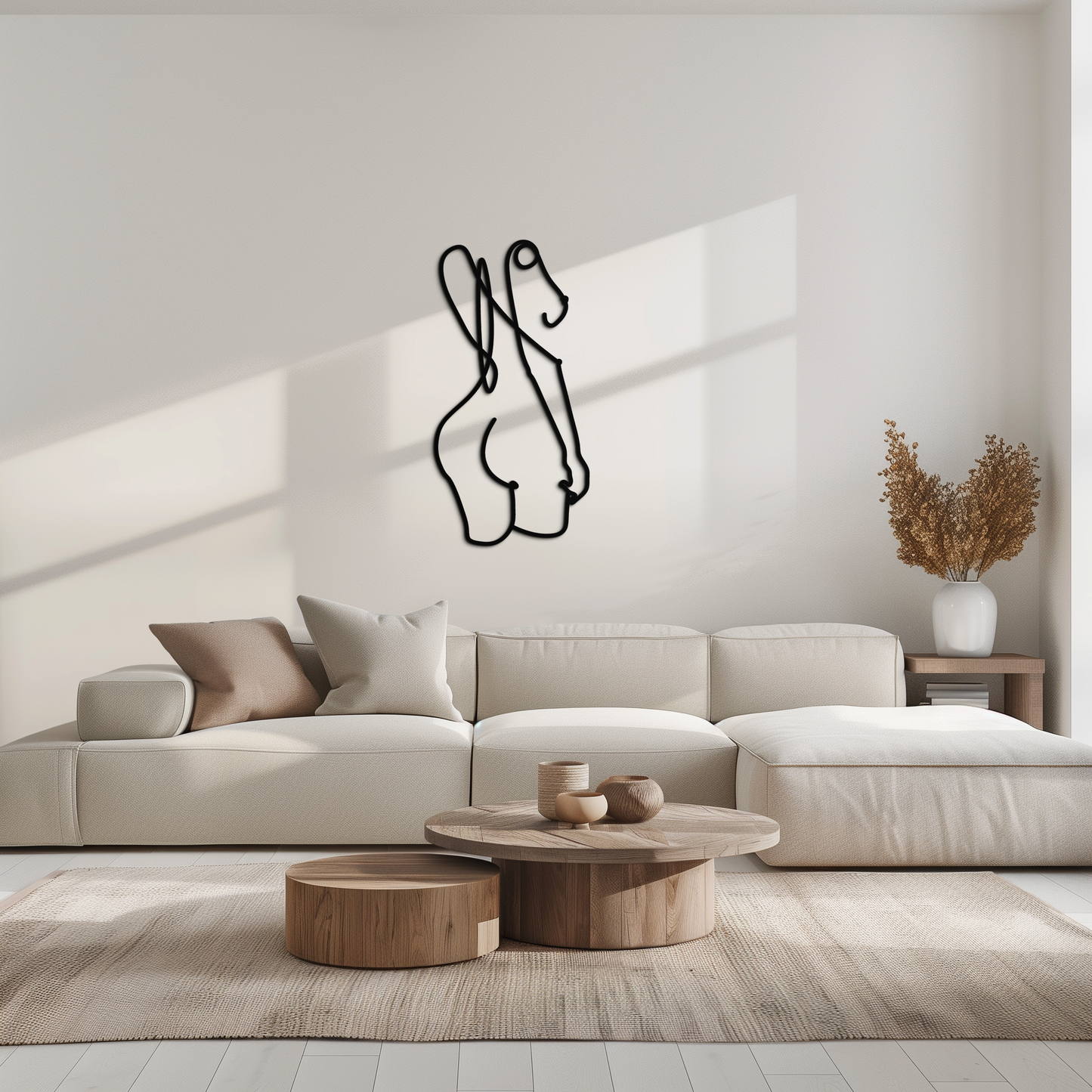 Abstract Female Line Art Metal Wall Decor - KAF082