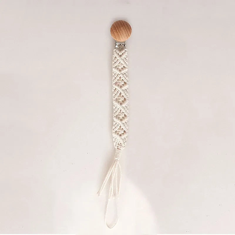 Knitted Tassel Pacifier Chain
