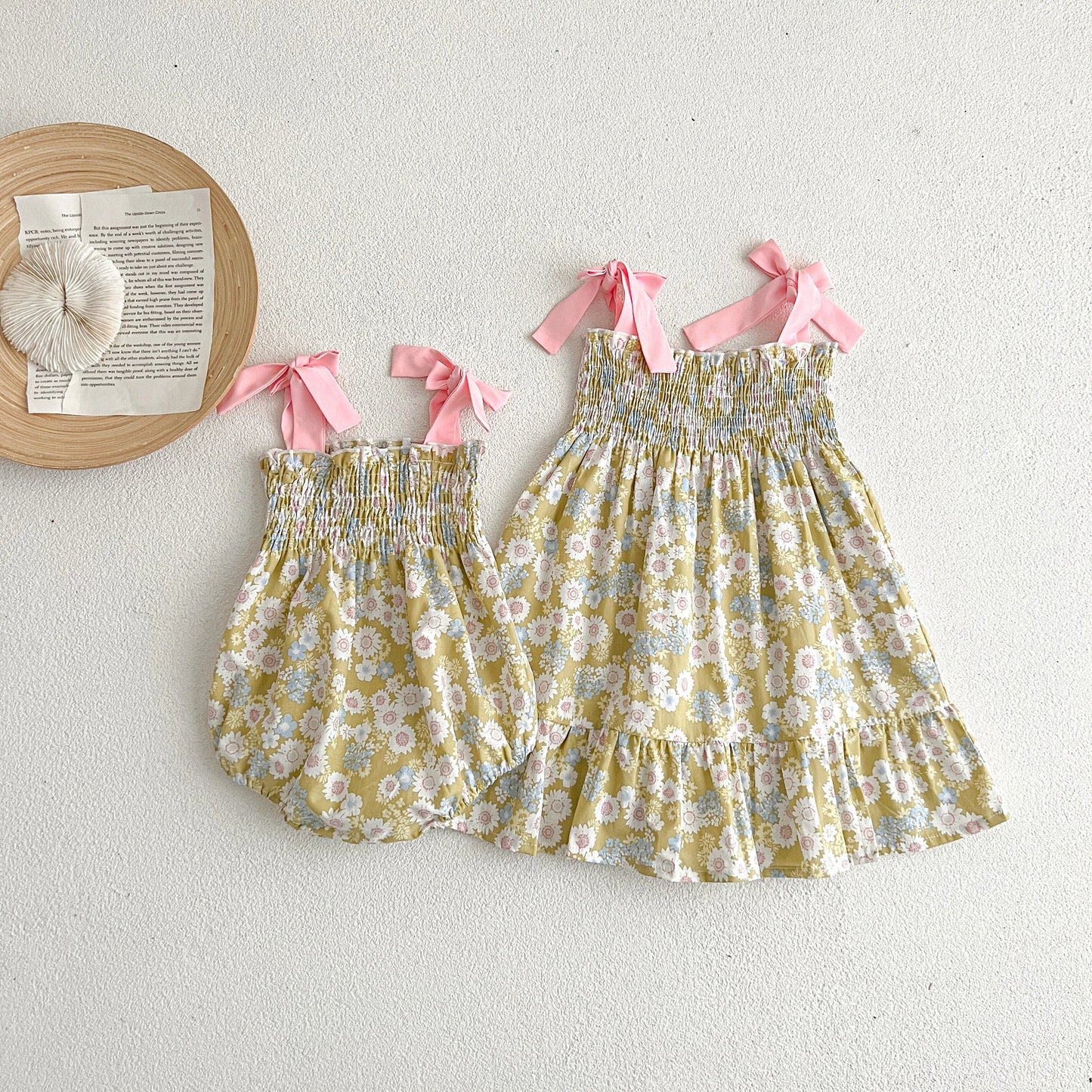 Contrast Floral Sister Outfit