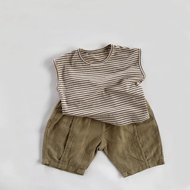 Round Neck Sleeveless Casual T-Shirt