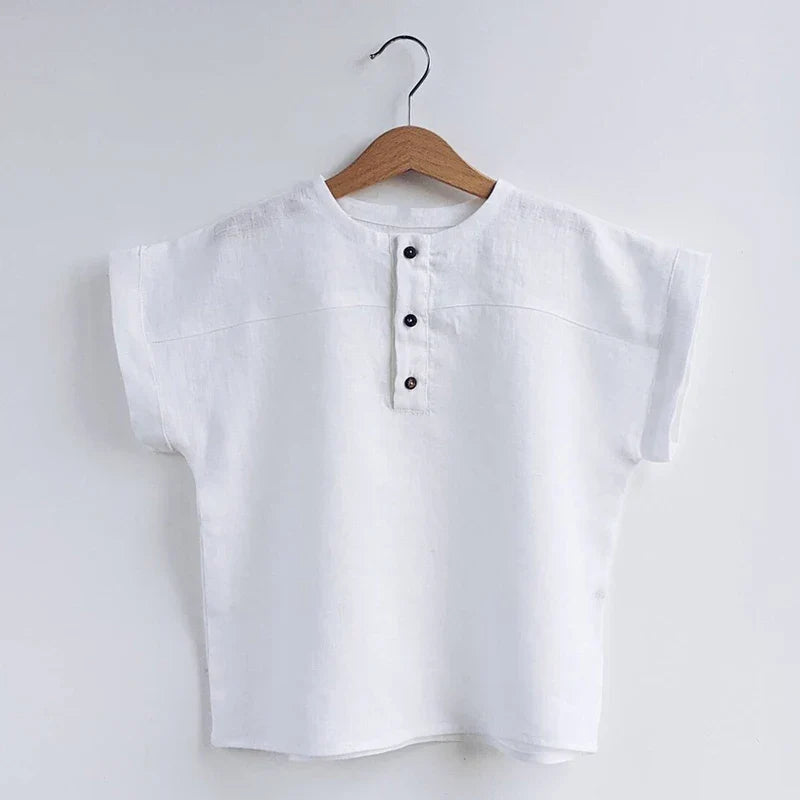 Boys Button Up Linen Shirt