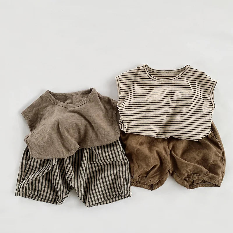 Round Neck Sleeveless Casual T-Shirt