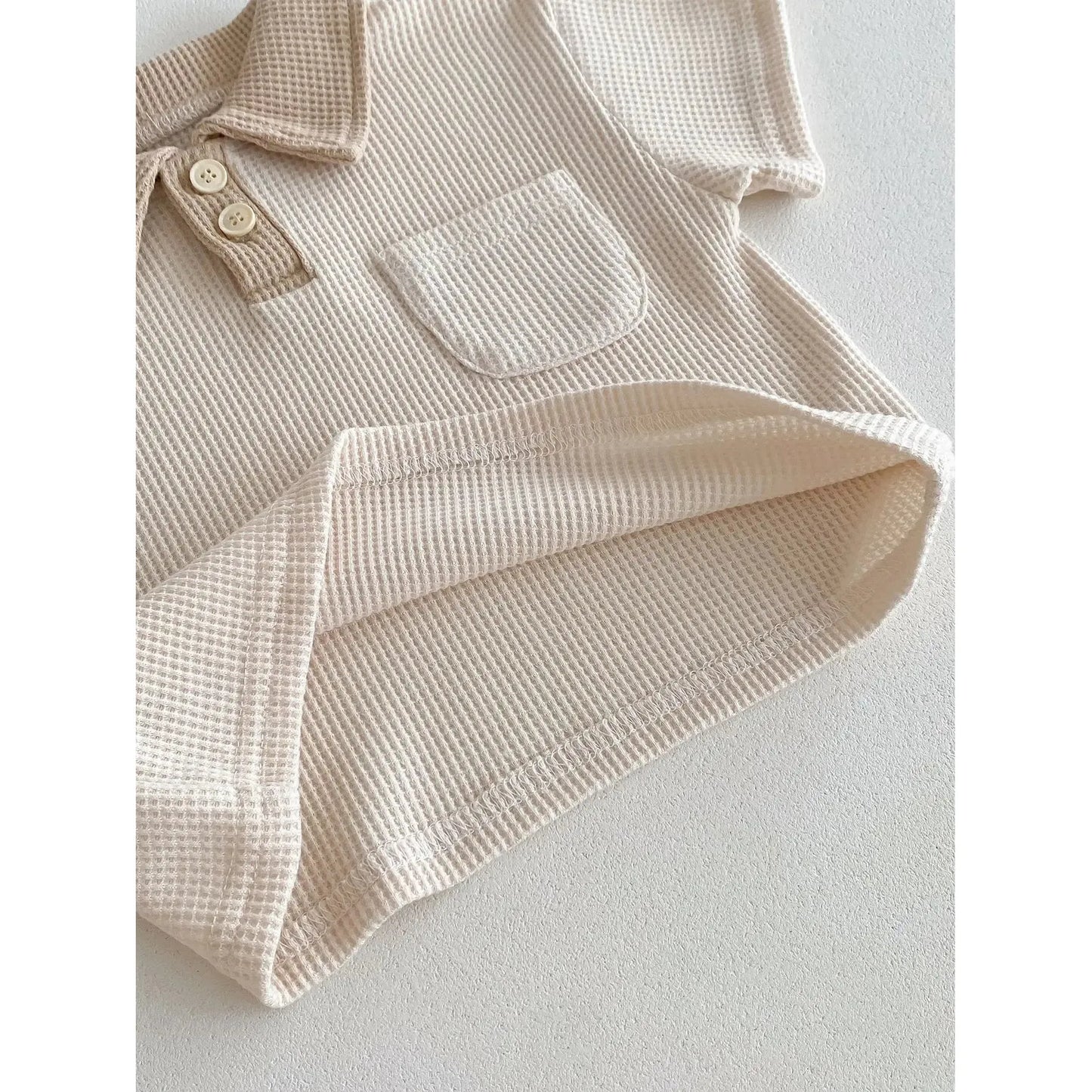Waffle Shorts Suit Set