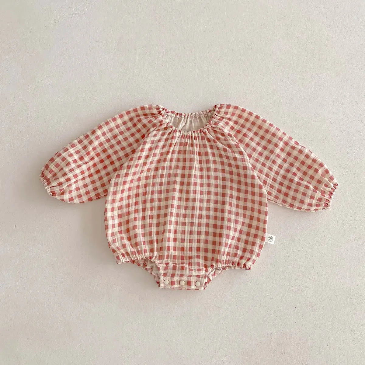 Plaid Hearts Girls Romper