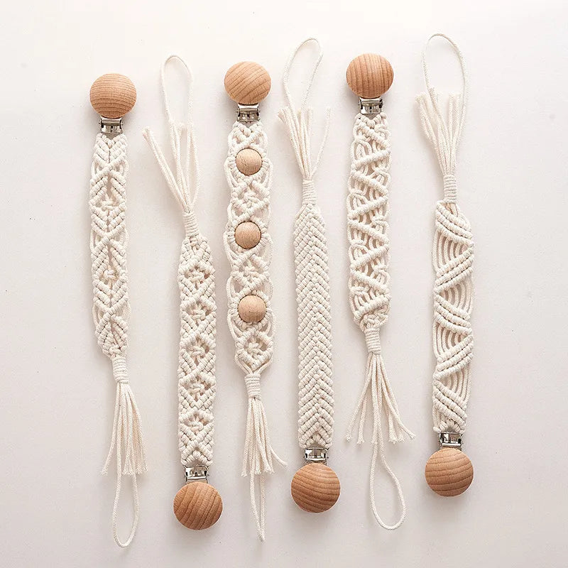 Knitted Tassel Pacifier Chain