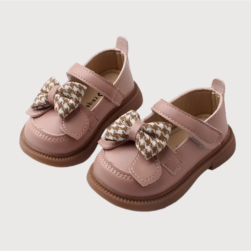 Girls Retro Bow Tie Shoes