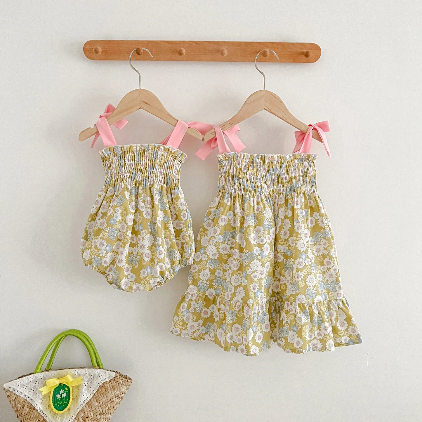 Contrast Floral Sister Outfit