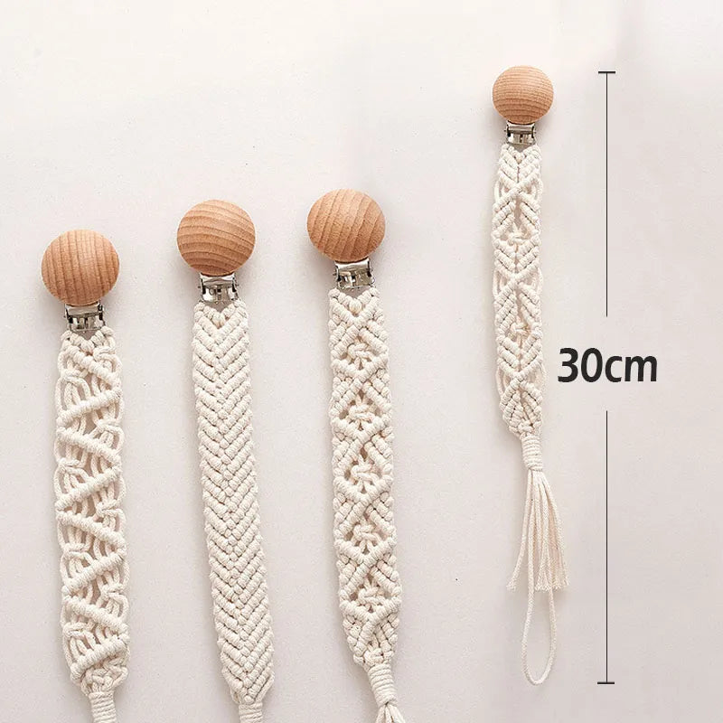 Knitted Tassel Pacifier Chain