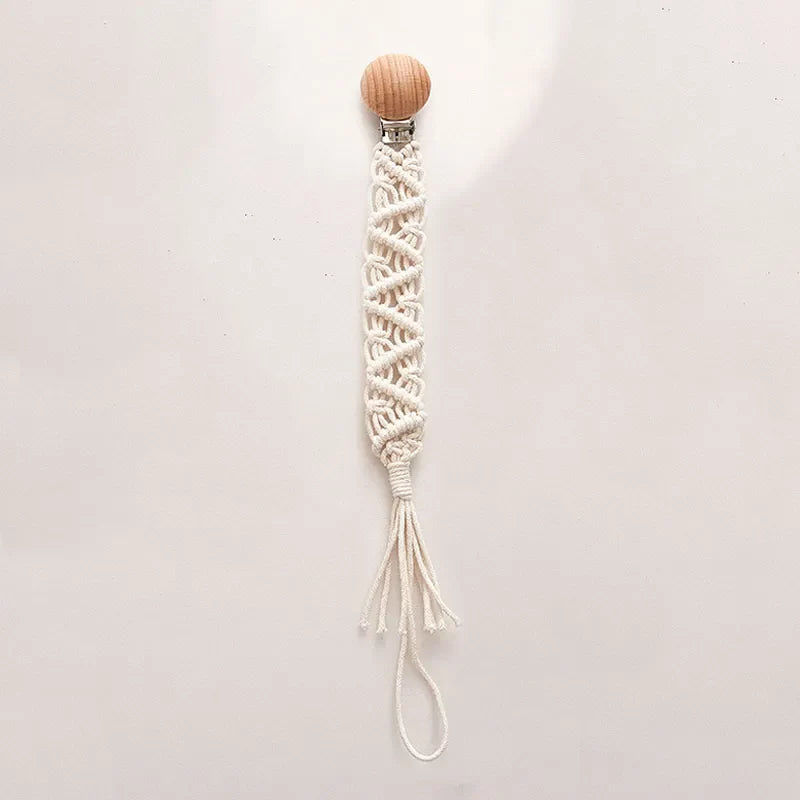 Knitted Tassel Pacifier Chain