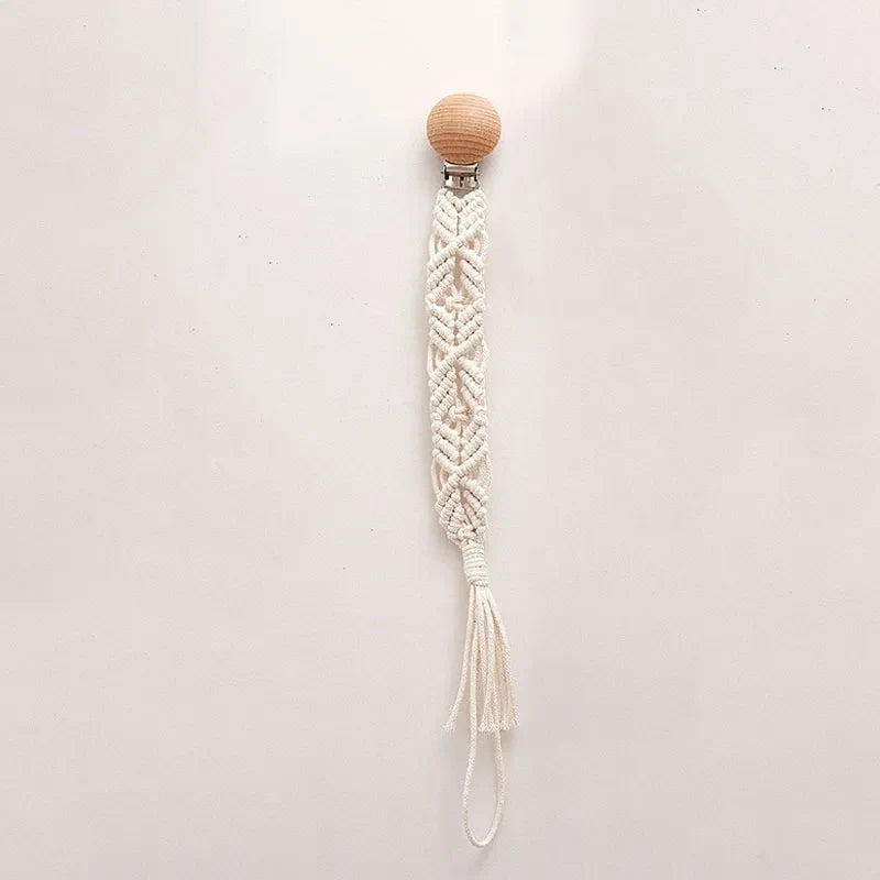 Knitted Tassel Pacifier Chain