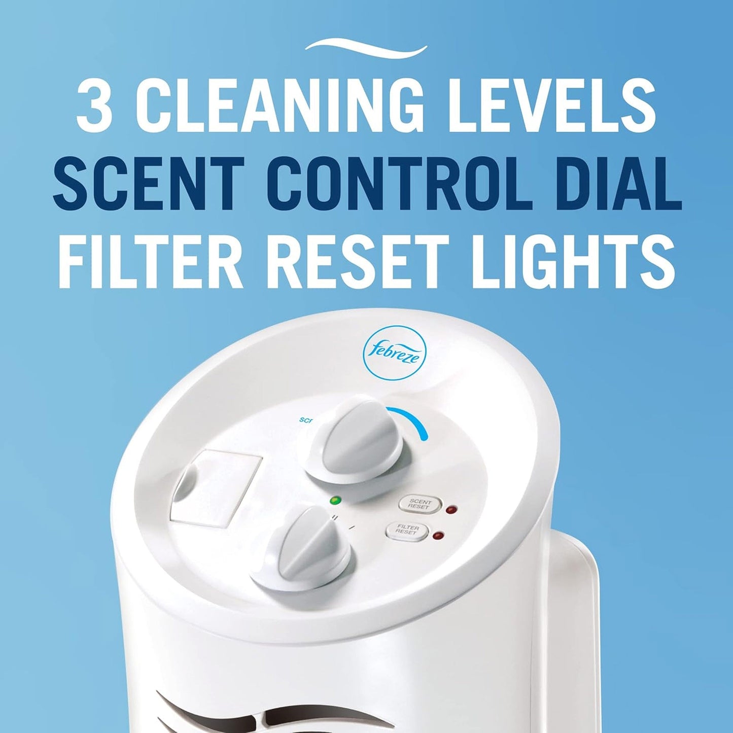 Febreze HEPA-Type, Small Room Mini Tower Air Purifier, White