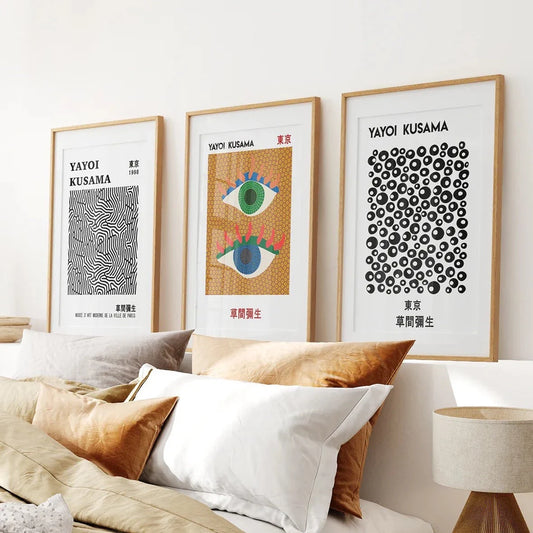 Japanese Yayoi Kusama Famous Wall Art Decor