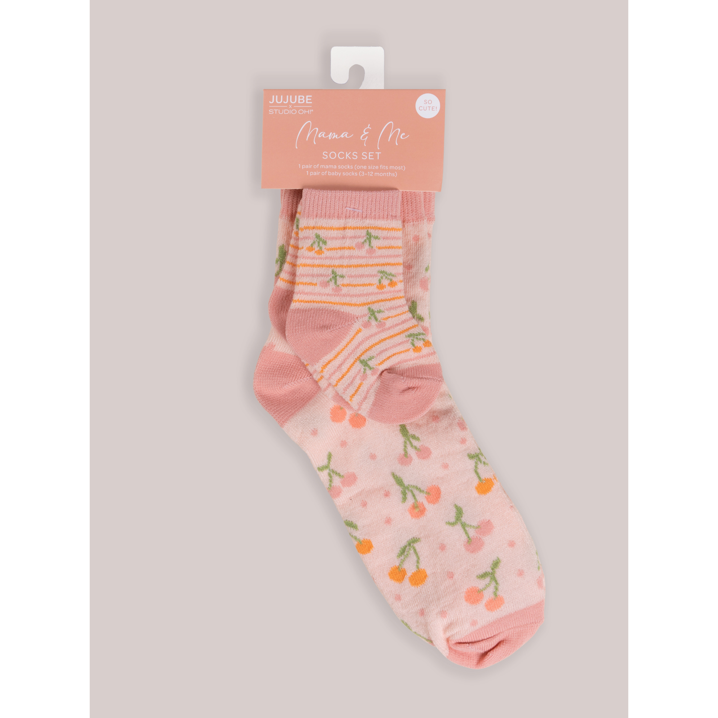 Mama & Me Socks - Cherry Cute by Doodle By Meg