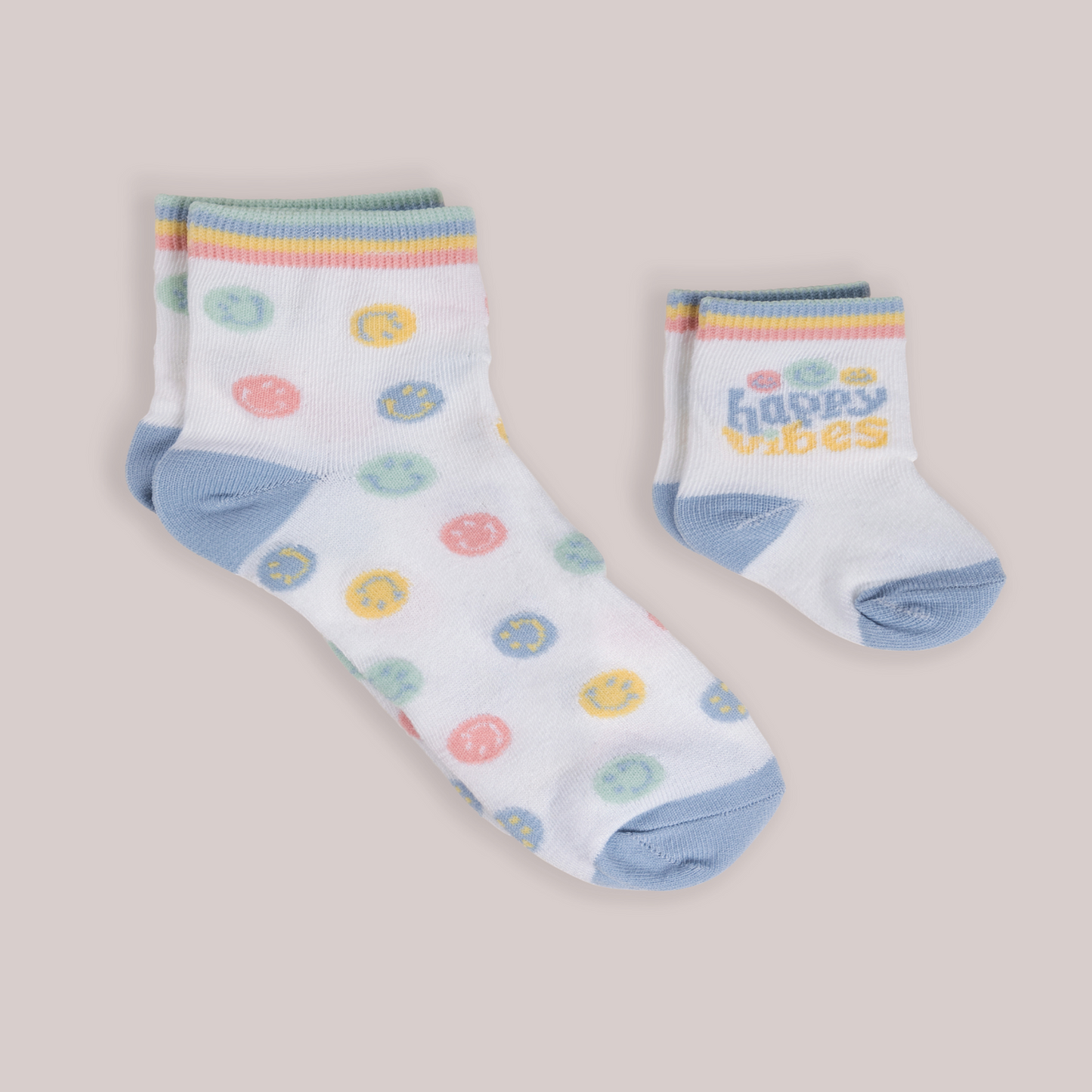 Mama & Me Socks -  Happy Baby Vibes