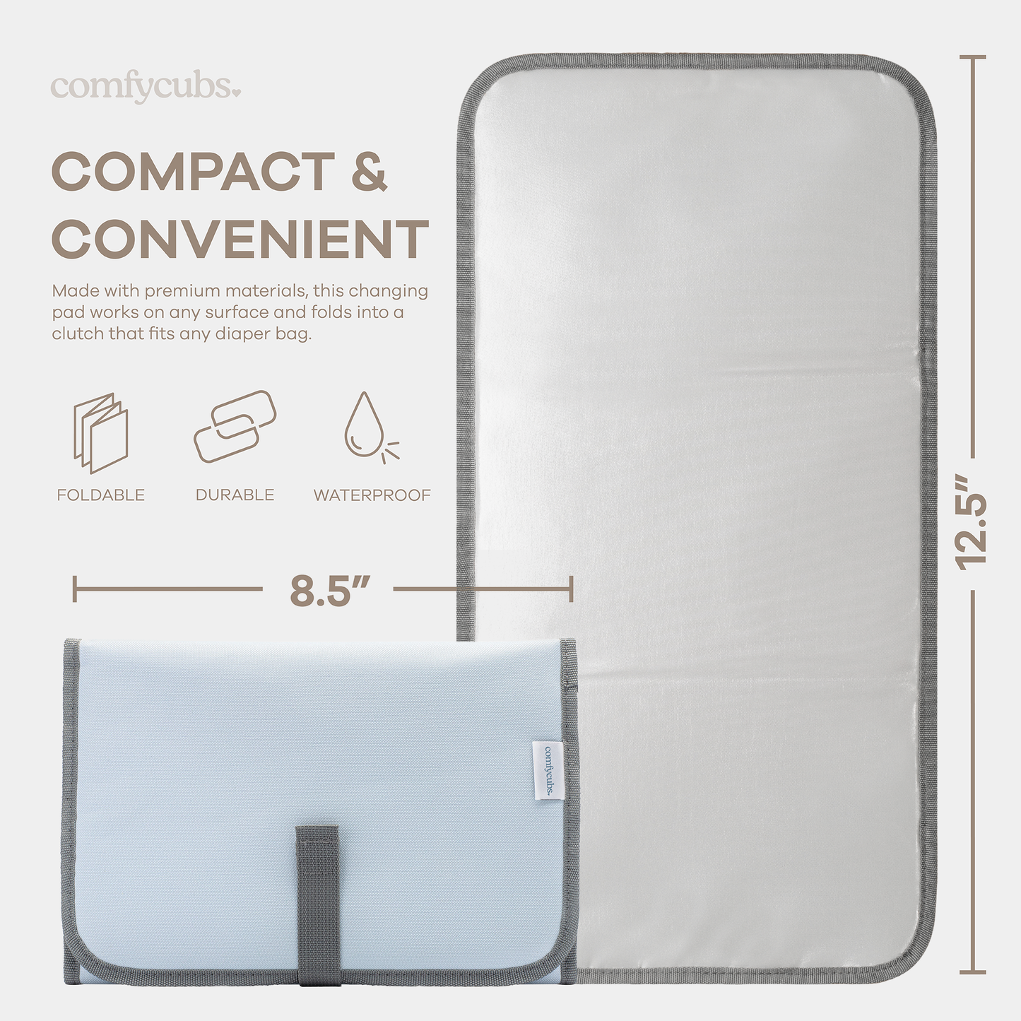 Compact Changing Pad by Comfy Cubs - Sea Blue