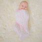 Easy Swaddle Blankets by Comfy Cubs - Pink, Pack of 3