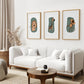 Cute Safari Baby Animals Set of 3 Art Prints