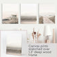3 Piece Beige Coastal Wall Art. Waves, Beach Path, Lifeguard