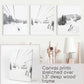 3 Piece Black White Winter Sport Wall Art Set. Ski Lodge