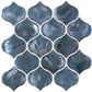Blue Shimmer Arabesque 10" x 10.20" Glass Mesh-Mounted Mosaic Tile Pattern-MSI Collection