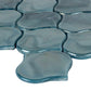 Blue Shimmer Arabesque 10" x 10.20" Glass Mesh-Mounted Mosaic Tile Pattern-MSI Collection