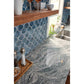 Blue Shimmer Arabesque 10" x 10.20" Glass Mesh-Mounted Mosaic Tile Pattern-MSI Collection