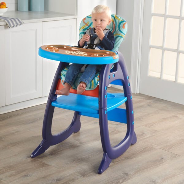 Envee II Baby High Chair with Playtable Conversion – Blue/Orange