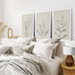 3 Piece Contemporary Art Set of Posters. One Line Drawing