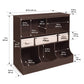 Combo Bin Storage Unit with Three Baskets – Espresso