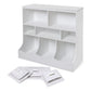 Combo Bin Storage Unit with Three Baskets – White