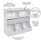 Combo Bin Storage Unit with Three Baskets – White