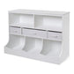 Combo Bin Storage Unit with Three Baskets – White