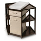 Diaper Corner Baby Changing Table with Hamper and Basket – Espresso