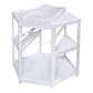 Diaper Corner Baby Changing Table with Hamper and Basket – White