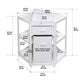Diaper Corner Baby Changing Table with Hamper and Basket – White