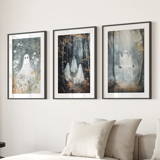 Halloween Ghost Print Trendy Gothic Home Decor