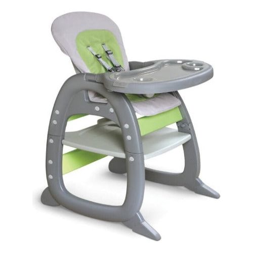 Envee II Baby High Chair with Playtable Conversion – Gray/Green