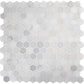 Greecian White 11.75" x 12" Polished Marble Mesh-Mounted Mosaic Tile 2" Hexagon-MSI Collection