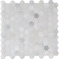 Greecian White Mini 11.61" x 11.81" Polished Marble Mesh-Mounted Mosaic Tile 1" Hexagon-MSI Collection