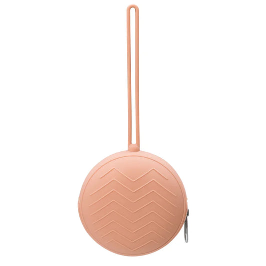Round Zip Up Silicone Pacifier Case Holder 