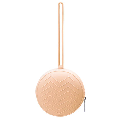 Round Zip Up Silicone Pacifier Case Holder 